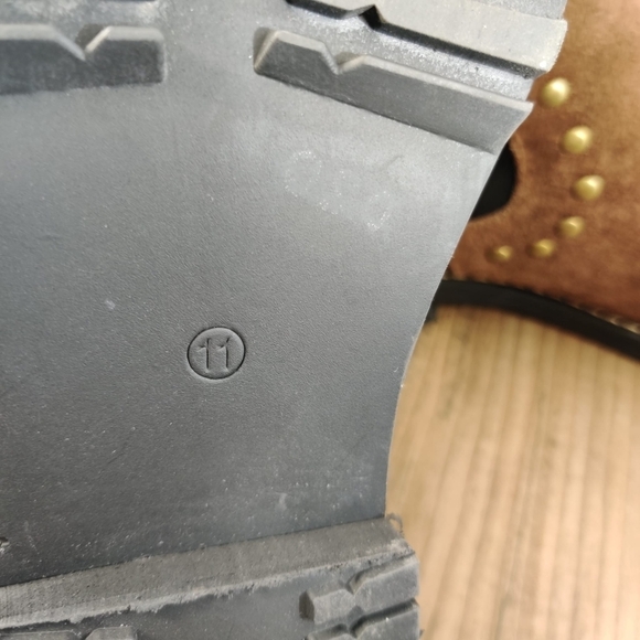 SEVEN7 Romanoff Waterproof Ankle Boot Faux‎ Suede Brown Studs Neoprene Lug Sole - Picture 15 of 16